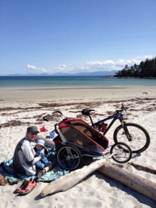 A training day with the Chariot on Hornby Island!